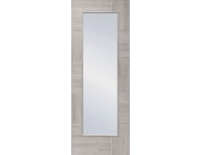 Ravenna White Grey Laminate - Clear Glass Internal Doors