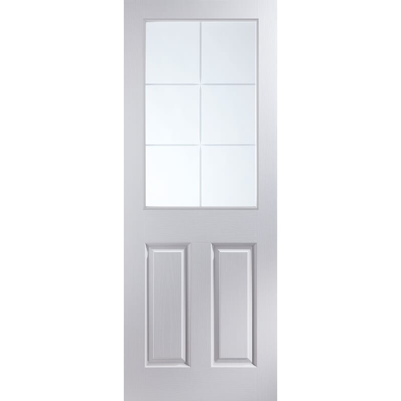White Bostonian 6L Etched Internal Doors