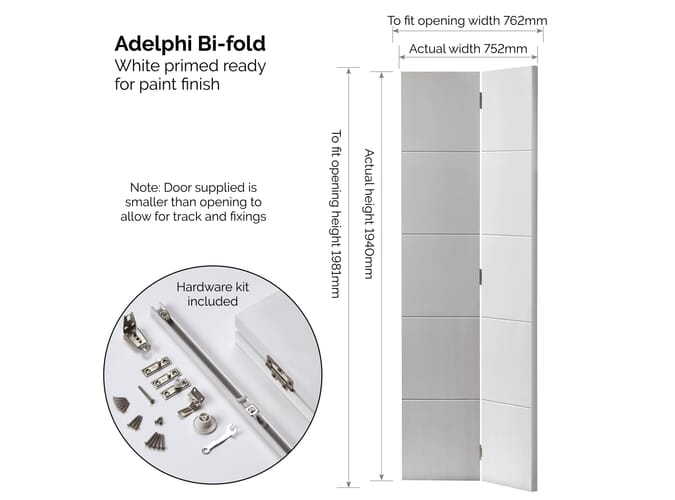 White Adelphi Bi-Fold 