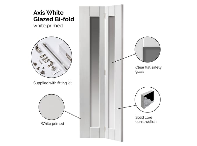 White Axis Bi-Fold Glazed