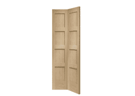 762x1981x35mm (30") Shaker 4 Panel Oak Bi-Fold Door