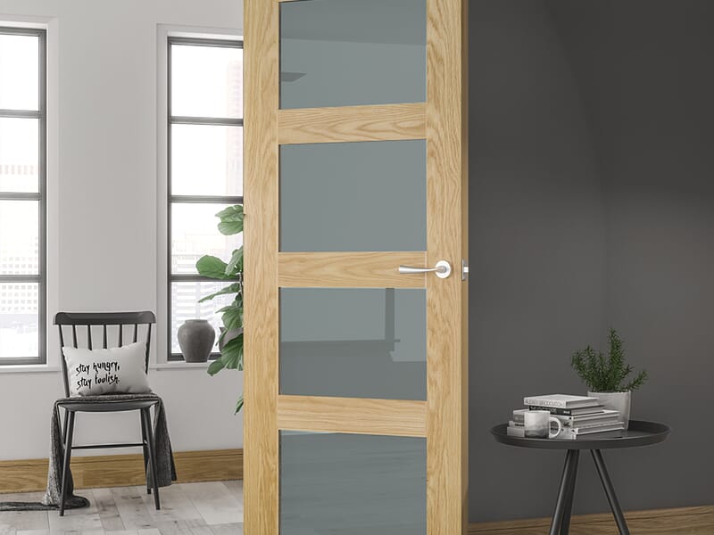 Coventry Prefinished Glazed Oak Shaker - Frosted Internal Doors at ...