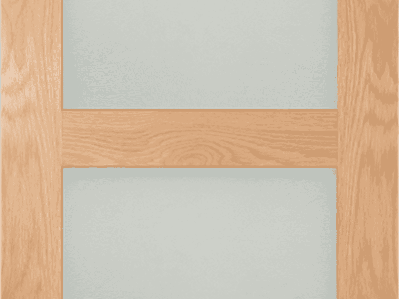 813 x 2032 x 35mm Coventry Prefinished Glazed Oak Shaker - Frosted ...