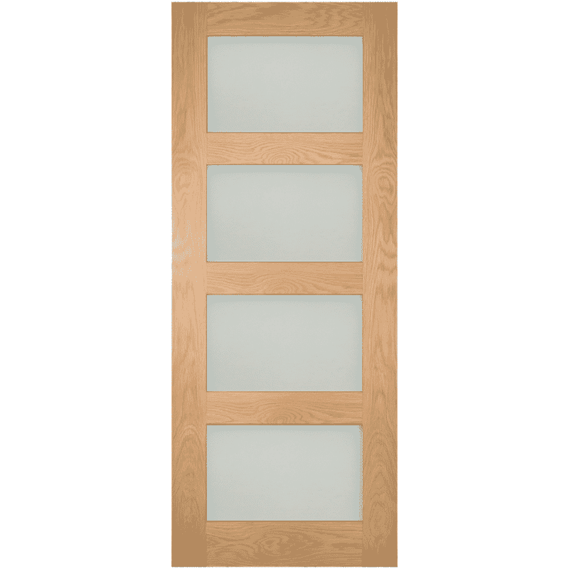 Coventry Prefinished Shaker Frosted Glazed Oak Door | Vibrant Doors