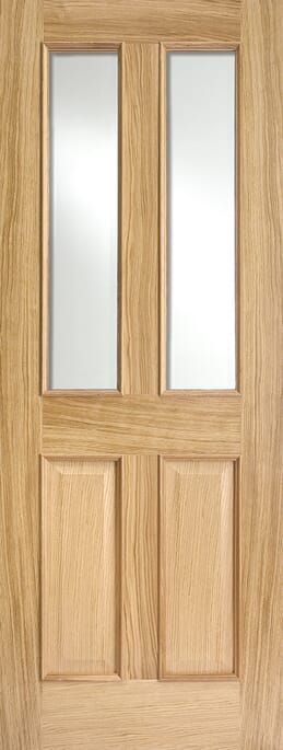 Richmond Oak RM2S Clear Bevelled Glass Internal Door Set