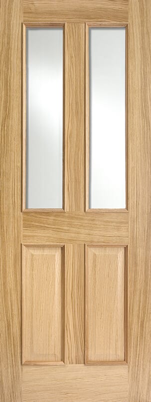 Richmond Oak RM2S Clear Bevelled Glass Internal Door Set