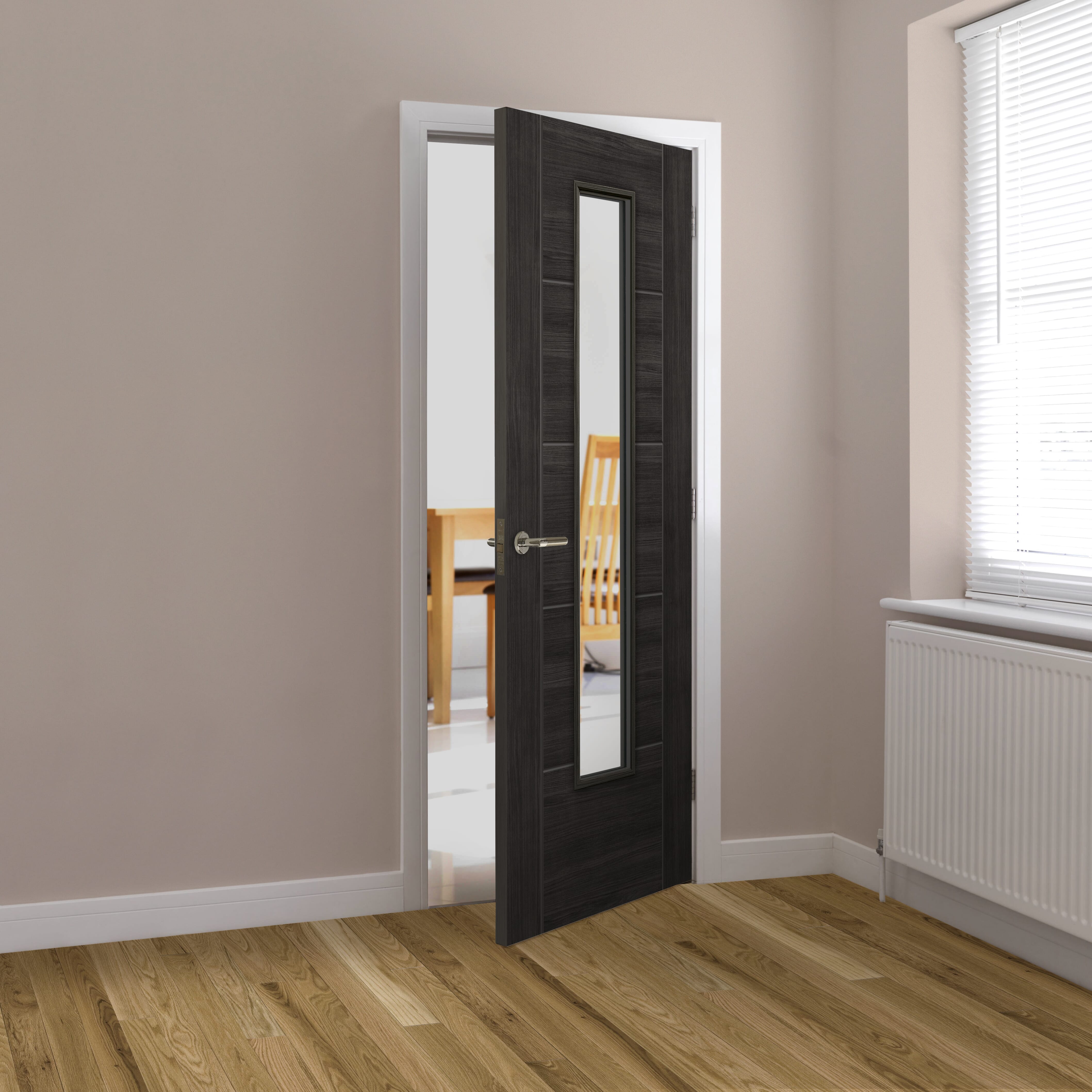 1981 x 762 x 35mm Tigris Cinza Glazed Internal Doors