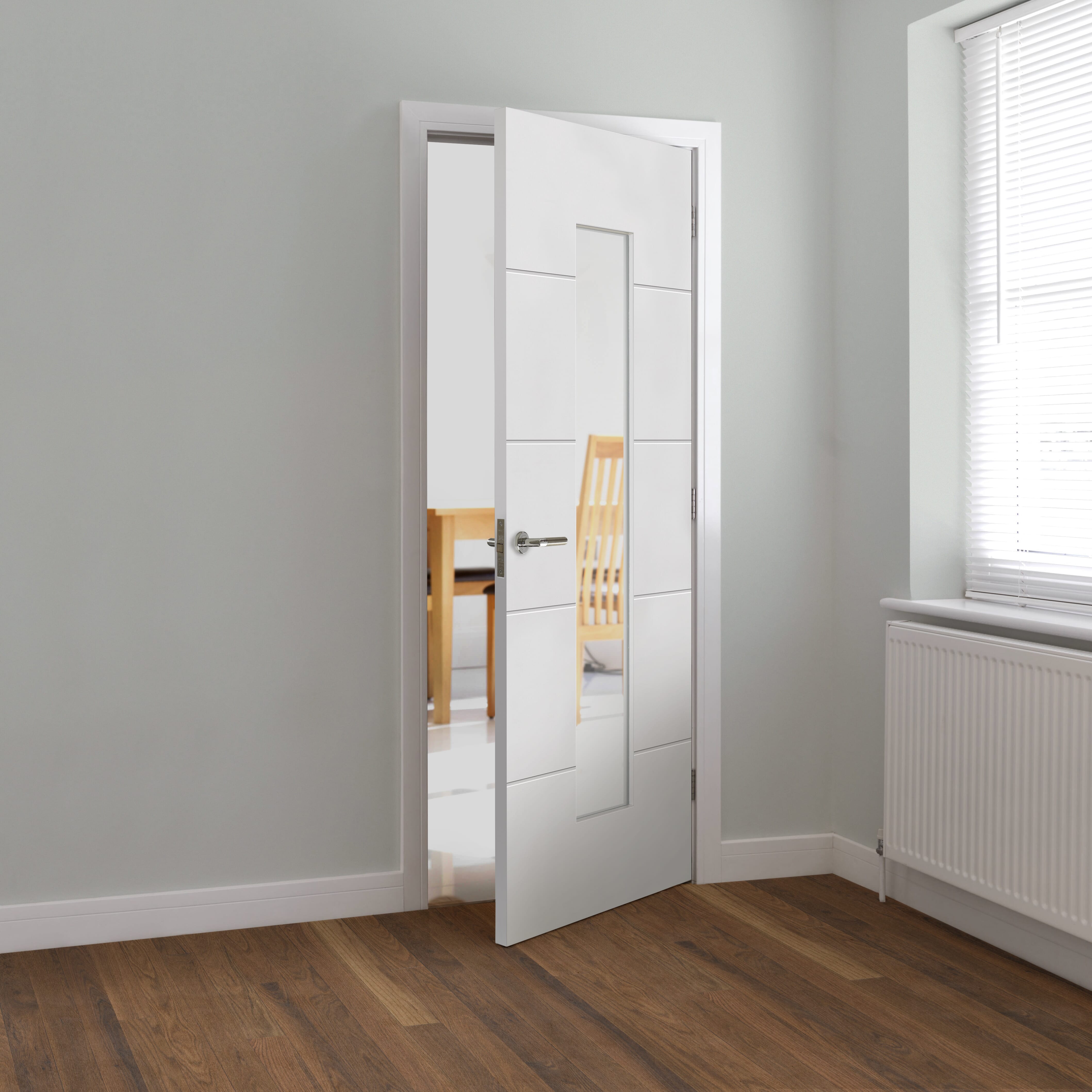 Smooth Horizontal 1L Moulded White Internal Doors at Vibrant Doors