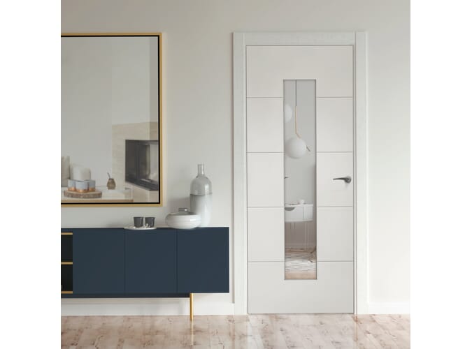 Smooth Horizontal 1L Moulded White Internal Doors