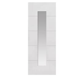 Smooth Horizontal 1L Moulded White Internal Doors