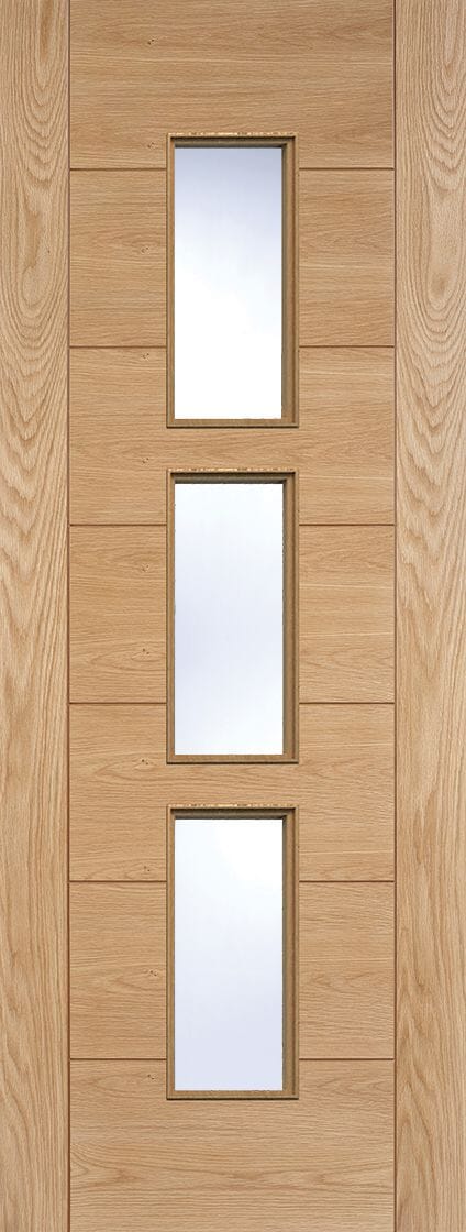 Hampshire Oak Clear Glazed Prefinished Internal Doors