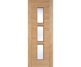 Hampshire Oak Clear Glazed Prefinished Internal Doors