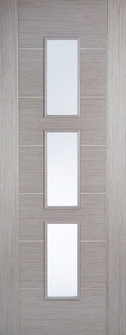 Hampshire Light Grey Clear Glazed Internal Doors