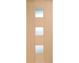 Catalonia Oak Clear Glazed Prefinished Internal Doors