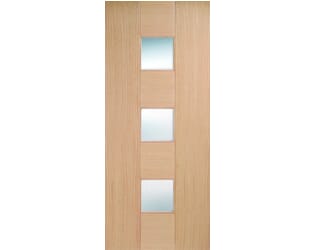 Catalonia Oak Clear Glazed Prefinished Internal Doors