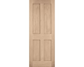 London Oak 4 Panel Prefinished Internal Doors