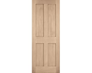 London Oak 4 Panel Prefinished Internal Doors