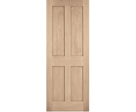 London Oak 4 Panel Prefinished Internal Doors