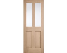 London Oak - Clear Glass Prefinished Internal Doors