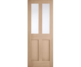 London Oak - Clear Glass Prefinished Internal Doors