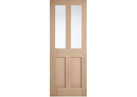 1981 x 762 x 35mm London Oak - Clear Glass Prefinished Internal Doors