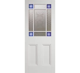 Downham White - Decorative Glass Internal Doors