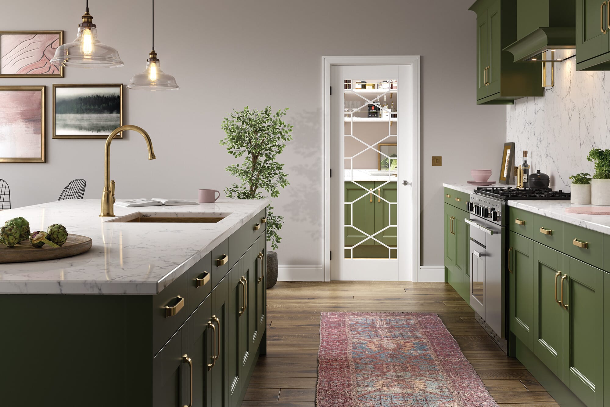 Orly Clear Glass White Internal Doors