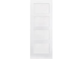 2040 x 726 x 40mm White Primed Shaker 4 Panel Internal Doors