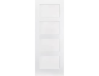 White Primed Shaker 4 Panel Internal Doors