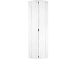 White Primed Shaker 1 Panel Internal Folding Doors