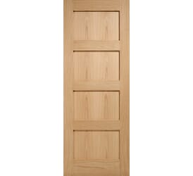 Oak Unfinished Shaker 4 Panel Internal Doors