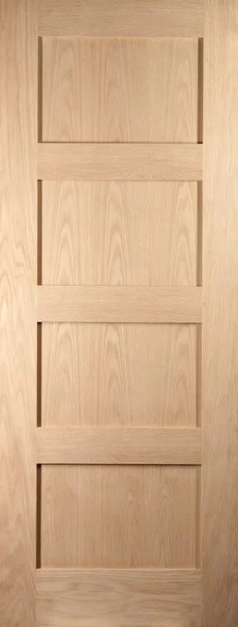 Oak Fully Finished Shaker 4 Panel Internal Doors