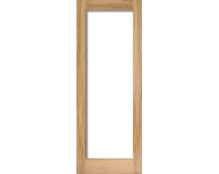 Oak Unfinished Shaker 1 Light - Clear Glass Internal Doors