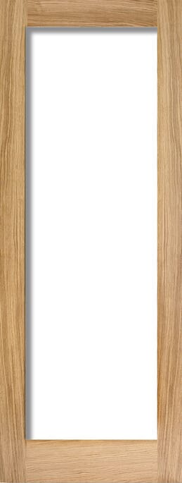 Pattern 10 Oak Clear Glass Internal Door Set