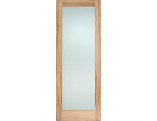 Oak Unfinished Shaker 1 Light - Frosted Glass Internal Doors