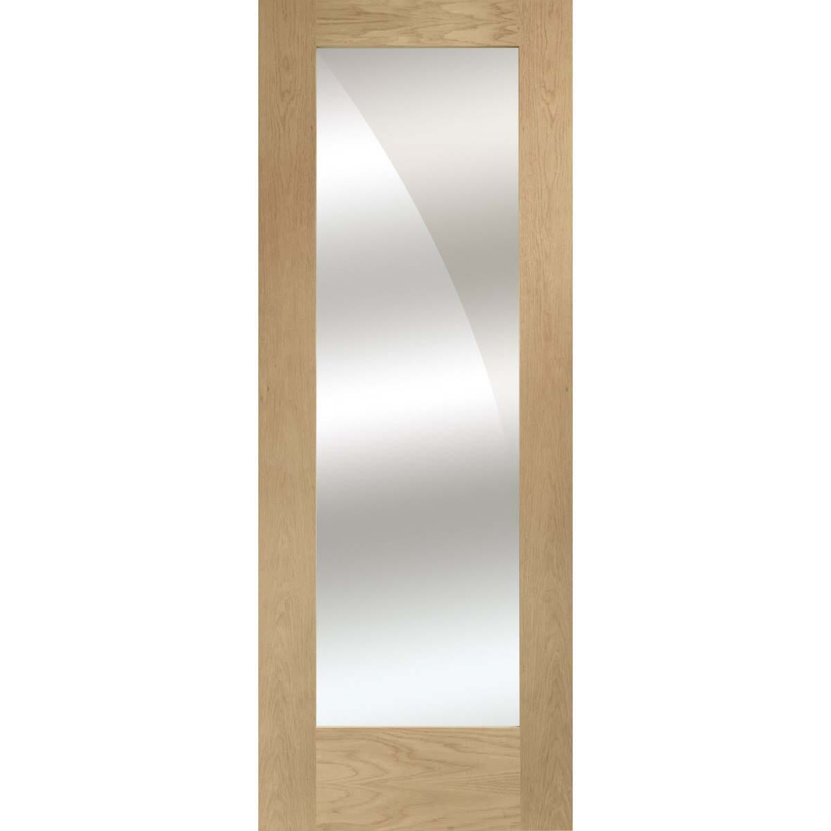 Pattern 10 Oak Internal Doors with Mirrored Panel