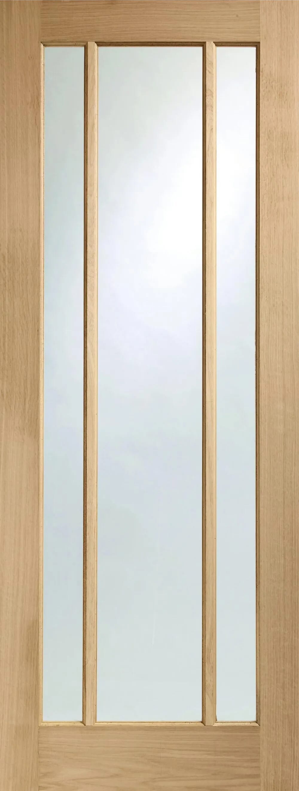 Worcester 3 Light Clear Glazed Oak Internal Doors