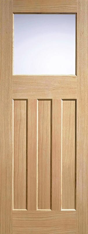 DX 30's Style Oak Obscure Internal Door Set by LPD
