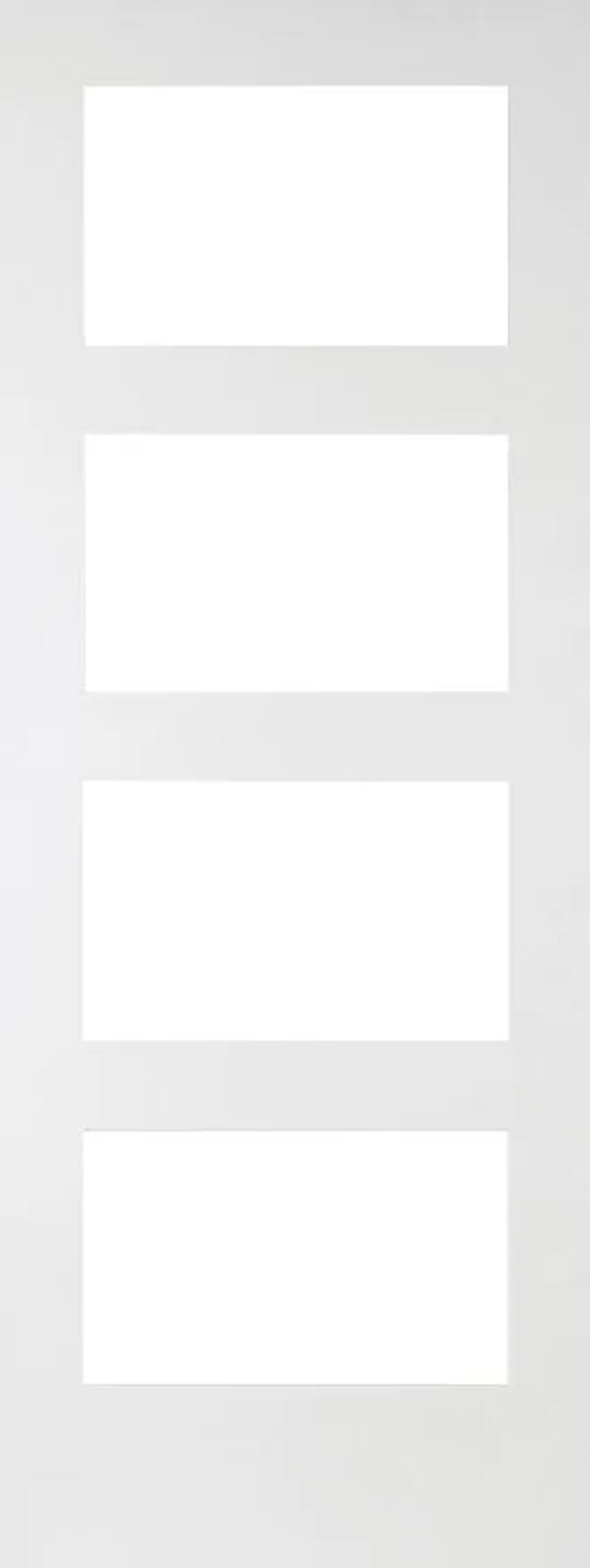 Shaker 4 Light Clear Glazed White Internal Doors
