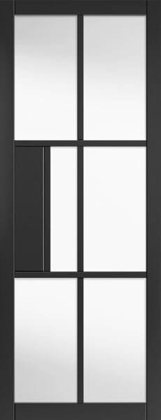 Civic Black Clear Glazed Internal Doors