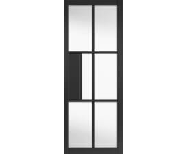 610x1981x35mm (24") Civic Black Clear Glazed Internal Doors