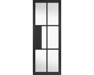 Civic Black Clear Glazed Internal Doors