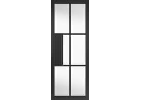 686x1981x35mm (27") Civic Black Clear Glazed Internal Doors