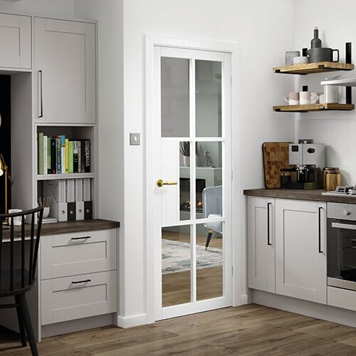 Civic White Clear Glazed Internal Doors