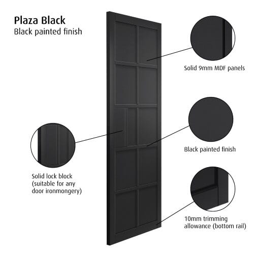 Plaza Black Internal Doors