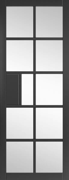 Plaza Black Clear Glazed Internal Doors