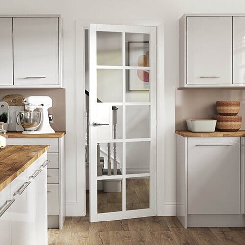 Plaza White Clear Glazed Internal Doors