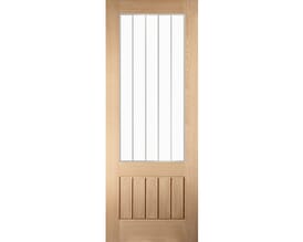 Cottage Oak Vertical Etch Glazed Internal Doors