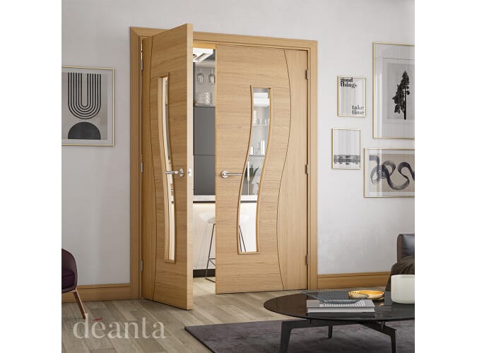 Cadiz Oak Glazed - Prefinished Internal Doors
