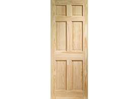 2032 x 813 x 35mm Clear Pine Colonial 6 Panel Internal Doors